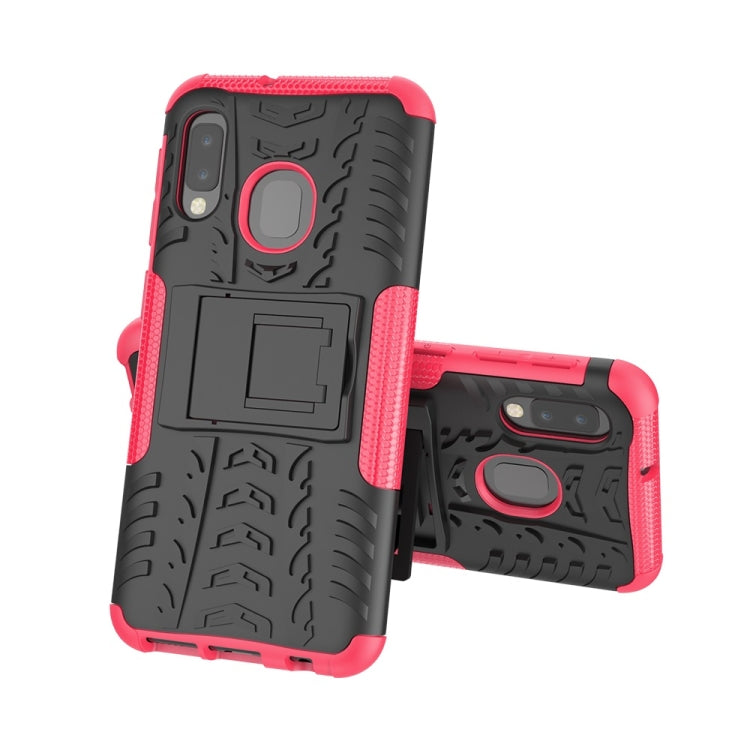 Tire Texture TPU+PC Shockproof Case for Galaxy A20e / A10e, with Holder