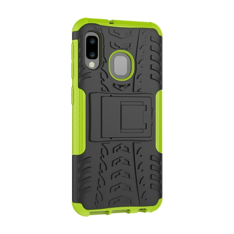 Tire Texture TPU+PC Shockproof Case for Galaxy A20e / A10e, with Holder