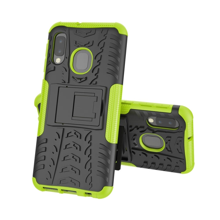 Tire Texture TPU+PC Shockproof Case for Galaxy A20e / A10e, with Holder