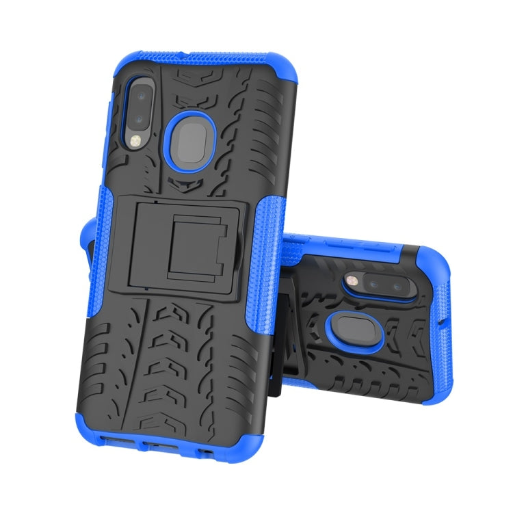 Tire Texture TPU+PC Shockproof Case for Galaxy A20e / A10e, with Holder