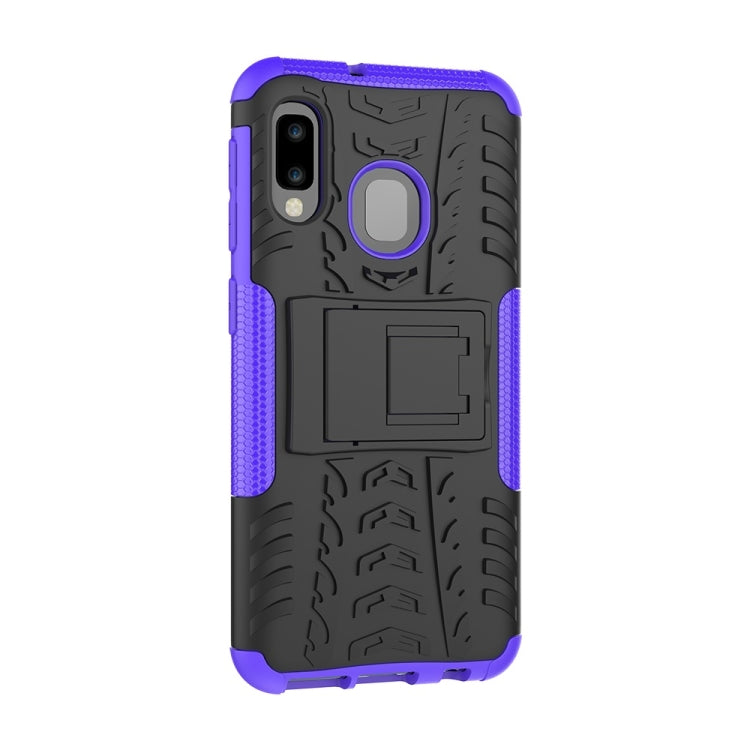 Tire Texture TPU+PC Shockproof Case for Galaxy A20e / A10e, with Holder