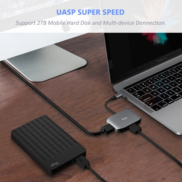 Flujo UC27 USB-C / Type-C to HDMI + USB 3.0 + USB 2.0 Multi-function HUB Adapter