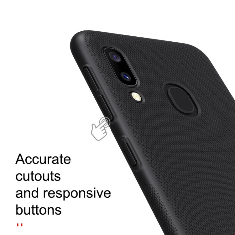 NILLKIN Frosted Shield Concave-convex Texture PC Protective Case Back Cover for Galaxy A20e