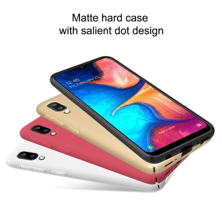 NILLKIN Frosted Shield Concave-convex Texture PC Protective Case Back Cover for Galaxy A20e