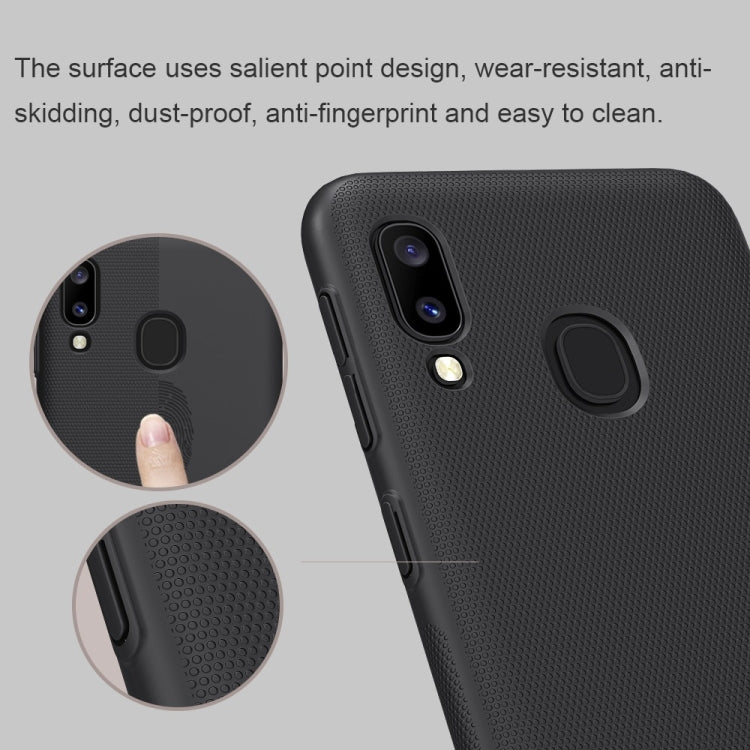 NILLKIN Frosted Shield Concave-convex Texture PC Protective Case Back Cover for Galaxy A20e