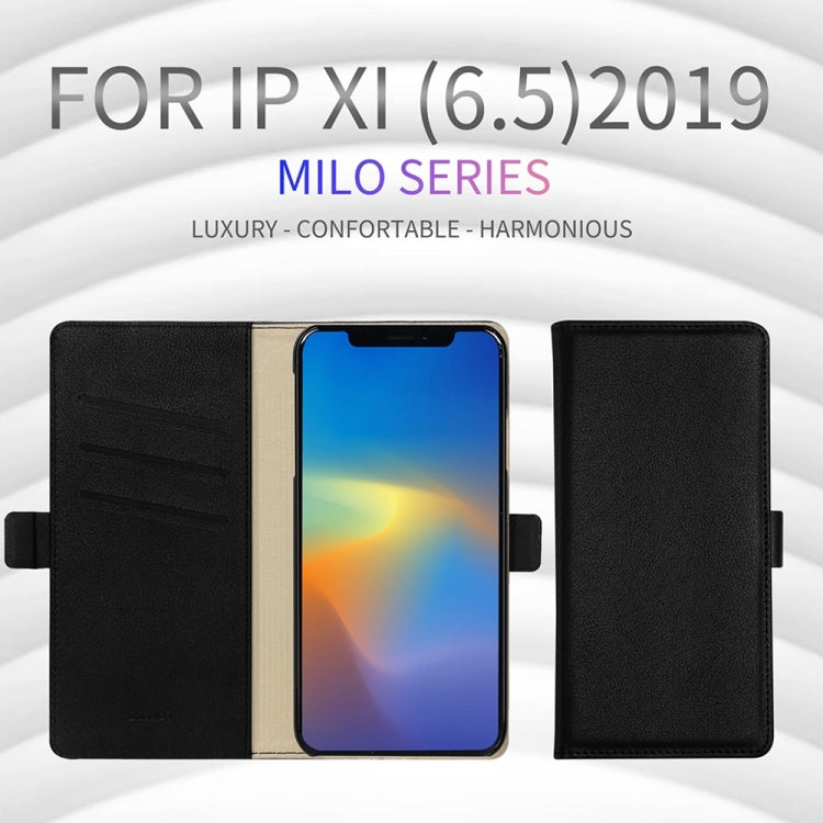 For iPhone 11 Pro Max DZGOGO MILO Series PC + PU Horizontal Flip Leather Case for  iPhone 11 Pro Max, with Holder & Card Slot & Wallet