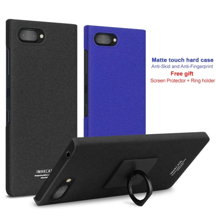 IMAK Matte Touch Cowboy PC Case for BlackBerry KEY 2, with Holder & Screen Sticker