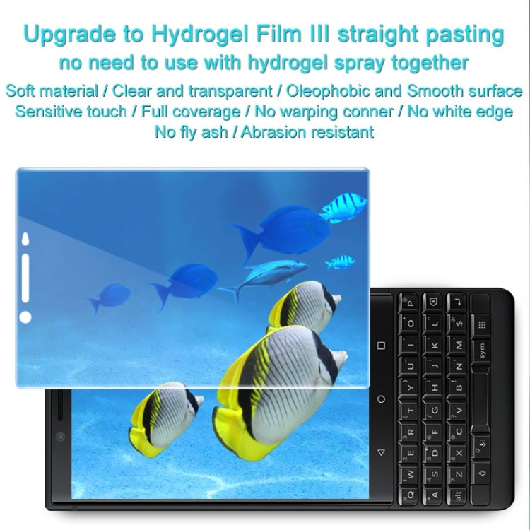 2 PCS IMAK 0.15mm Curved Full Screen Protector Hydrogel Film Front Protector for BlackBerry KEY 2 (Transparent)