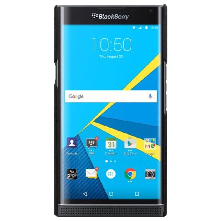 IMAK Ruiyi Series Concise Slim PU + PC Protective Case for BlackBerry Priv / Venice (Black Brown)