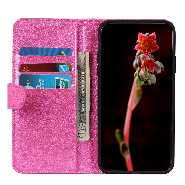 Glitter Powder Horizontal Flip PU Leather Case for Xiaomi CC9, with Holder & Card Slots & Wallet