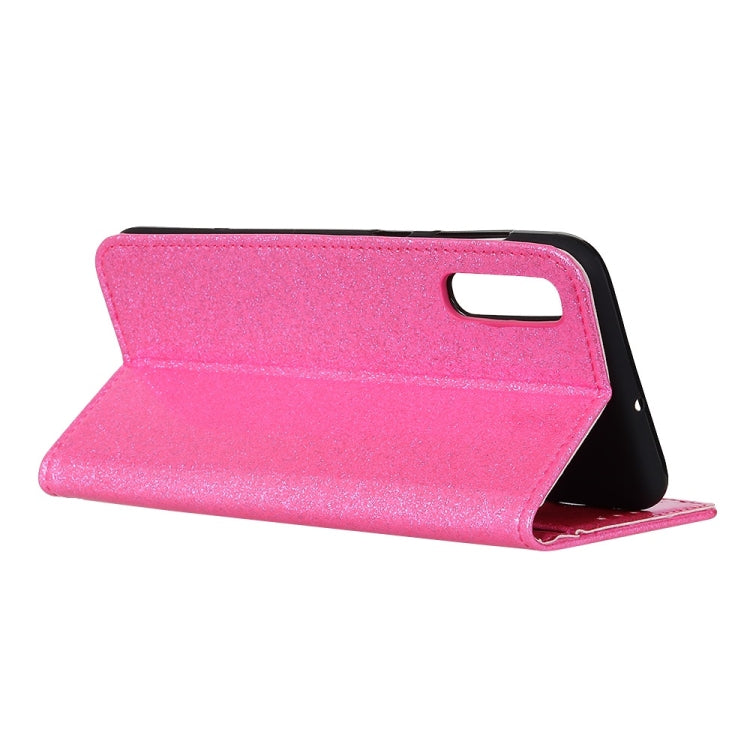 Glitter Powder Horizontal Flip PU Leather Case for Xiaomi CC9, with Holder & Card Slots & Wallet