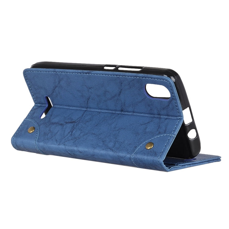 Copper Buckle Retro Texture Horizontal Flip Leather Case for Wiko Y80, with Holder & Card Slots & Wallet