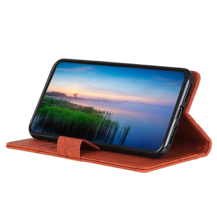 Copper Buckle Retro Texture Horizontal Flip Leather Case for Wiko Y80, with Holder & Card Slots & Wallet