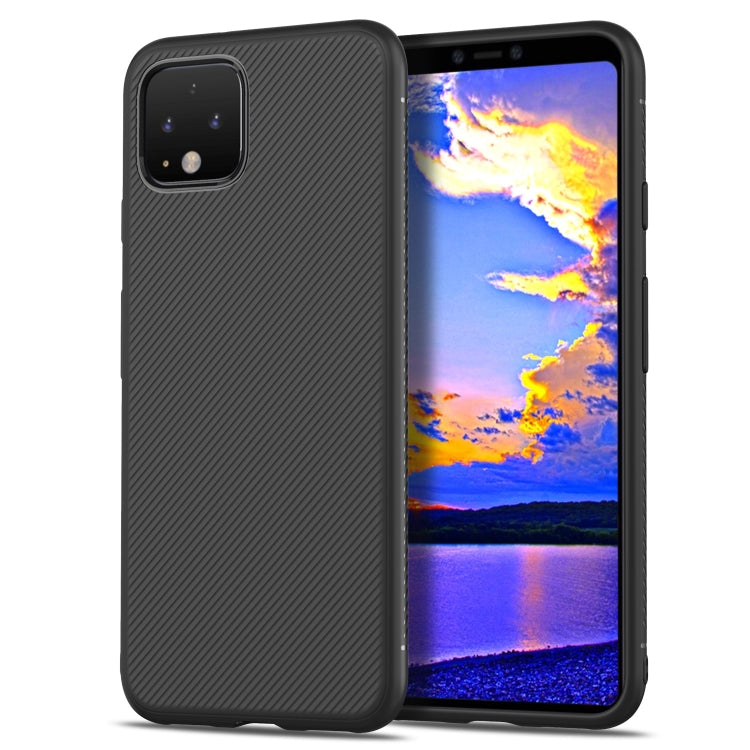 Lenuo Leshen Series Stripe Texture TPU Case for Google Pixel 4 (Black)