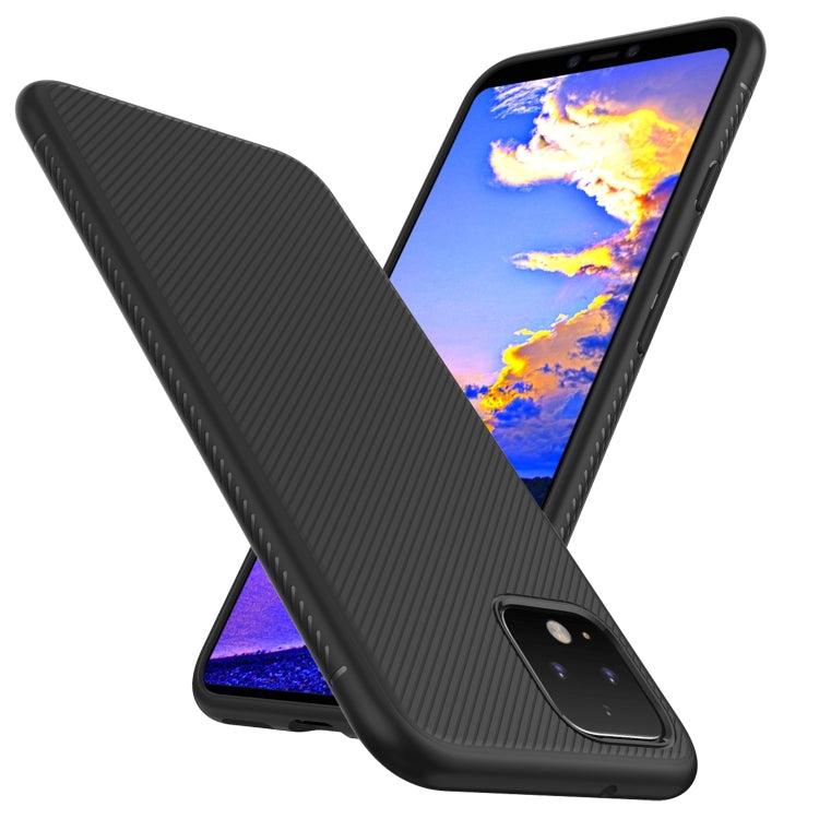 Lenuo Leshen Series Stripe Texture TPU Case for Google Pixel 4 (Black)