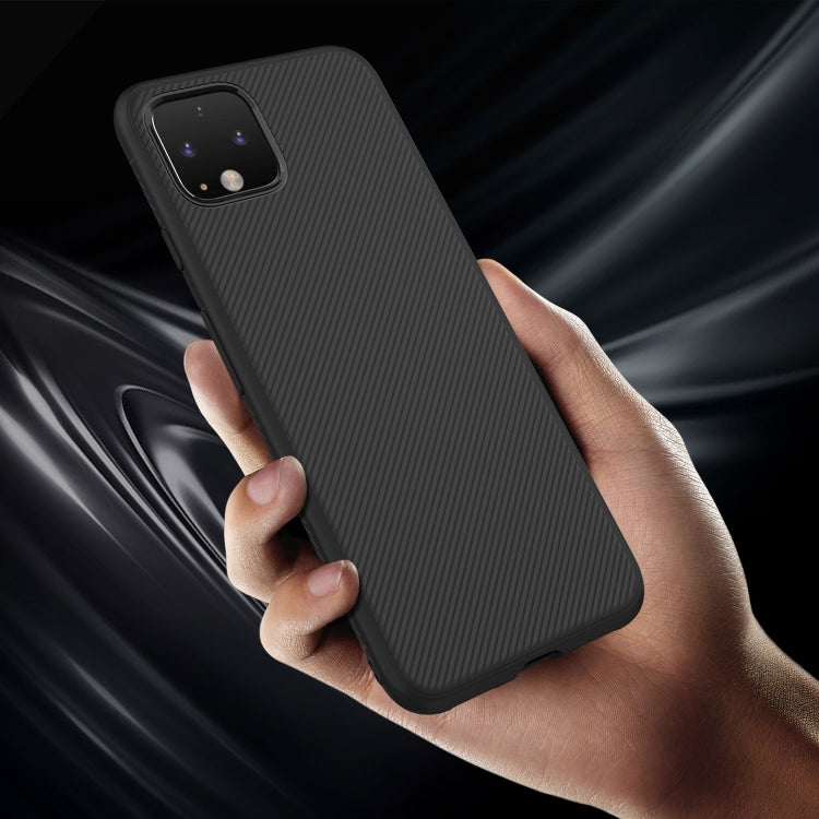 Lenuo Leshen Series Stripe Texture TPU Case for Google Pixel 4 (Black)