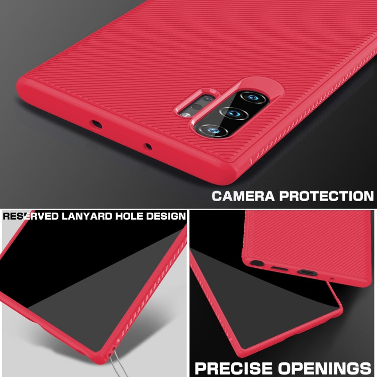 Lenuo Leshen Series Stripe Texture TPU Case for Galaxy Note 10+ / Note 10 Pro (Red)