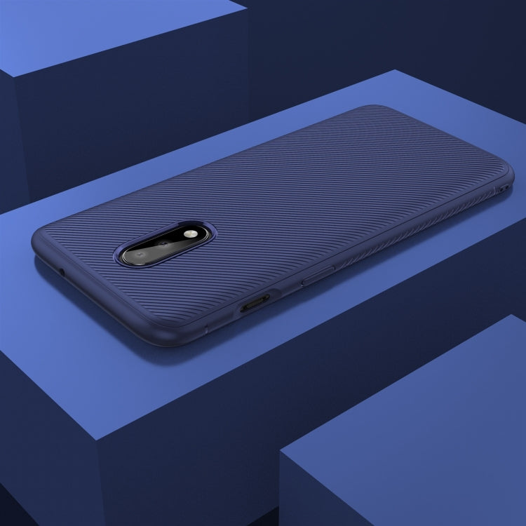 Lenuo Leshen Series Stripe Texture TPU Case for OnePlus 7 (Blue)