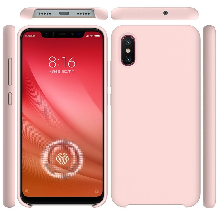 Solid Color Liquid Silicone Dropproof Protective Case for Xiaomi Mi 8 Pro