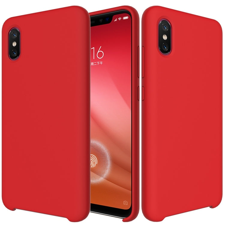 Solid Color Liquid Silicone Dropproof Protective Case for Xiaomi Mi 8 Pro