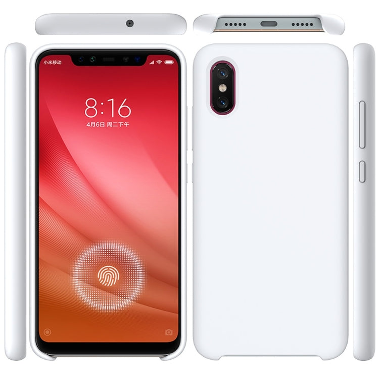 Solid Color Liquid Silicone Dropproof Protective Case for Xiaomi Mi 8 Pro