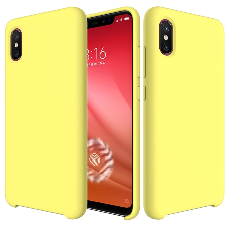 Solid Color Liquid Silicone Dropproof Protective Case for Xiaomi Mi 8 Pro