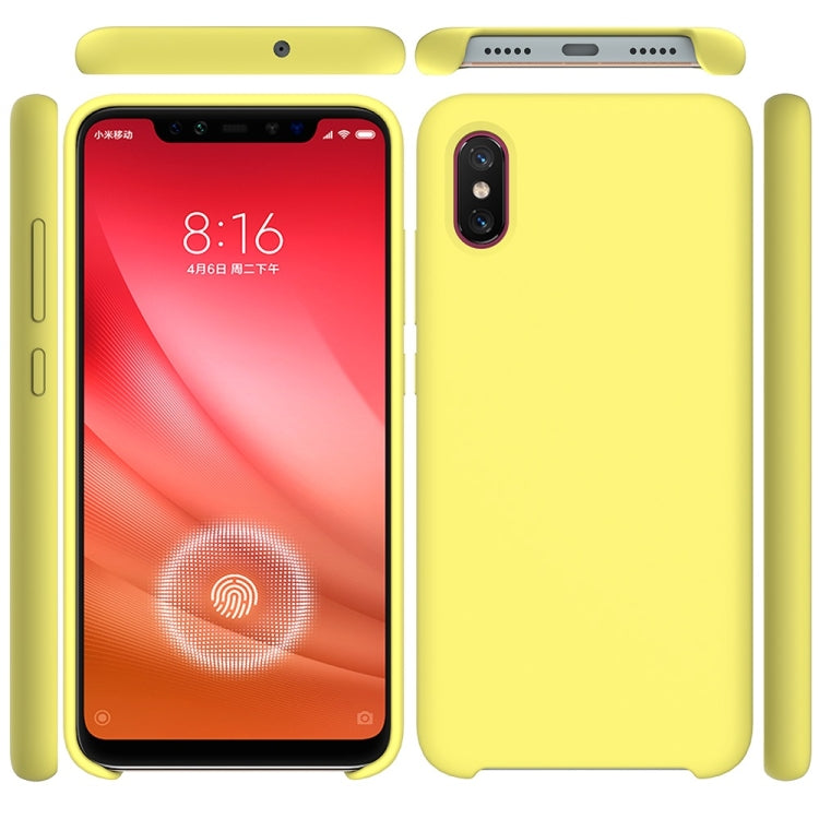 Solid Color Liquid Silicone Dropproof Protective Case for Xiaomi Mi 8 Pro