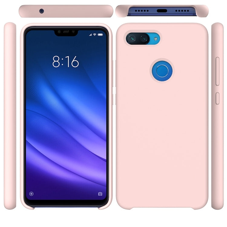 Solid Color Liquid Silicone Dropproof Protective Case for Xiaomi Mi 8 Lite