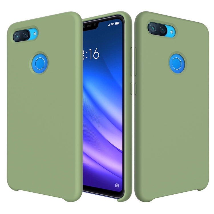 Solid Color Liquid Silicone Dropproof Protective Case for Xiaomi Mi 8 Lite