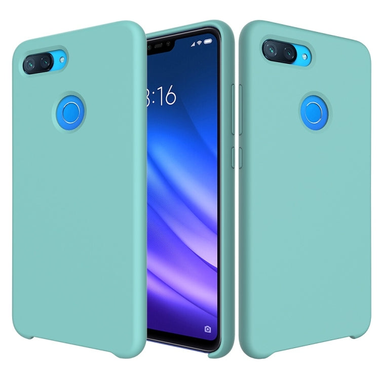 Solid Color Liquid Silicone Dropproof Protective Case for Xiaomi Mi 8 Lite