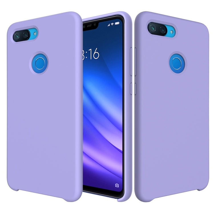 Solid Color Liquid Silicone Dropproof Protective Case for Xiaomi Mi 8 Lite