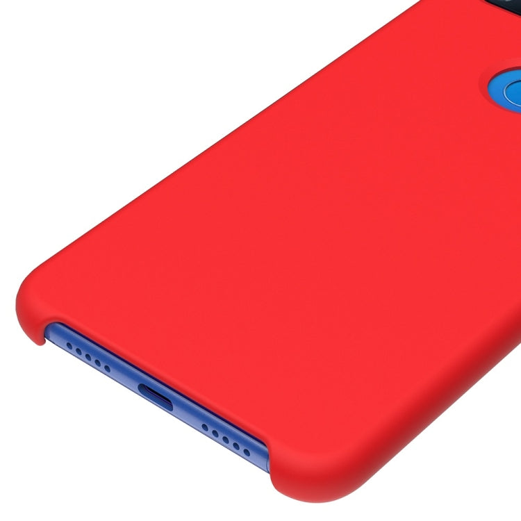 Solid Color Liquid Silicone Dropproof Protective Case for Xiaomi Mi 8 Lite