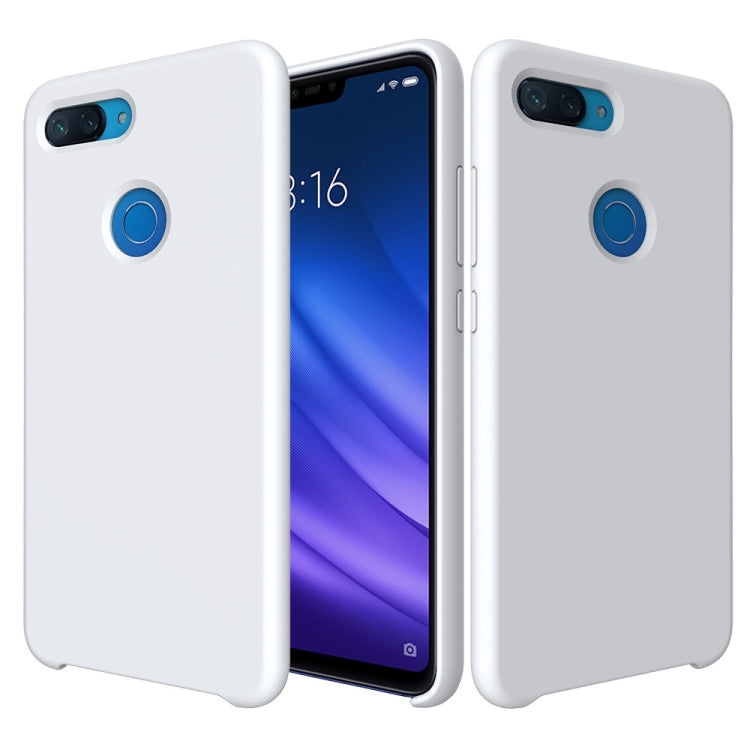 Solid Color Liquid Silicone Dropproof Protective Case for Xiaomi Mi 8 Lite