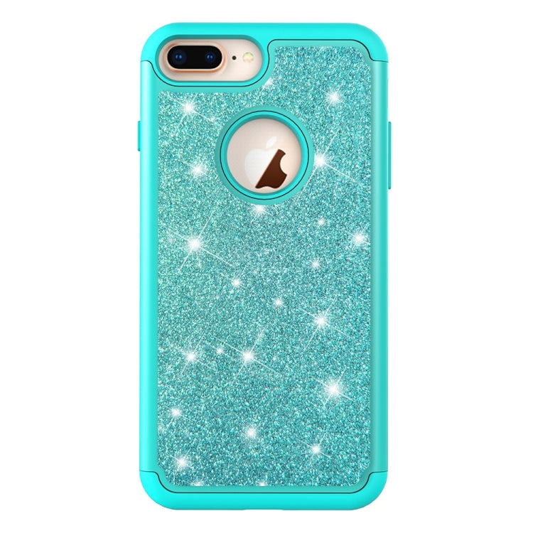 Glitter Powder Contrast Skin Shockproof Silicone + PC Protective Case for iPhone 6 Plus & 6s Plus & 7 Plus & 8 Plus