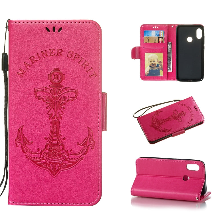 Pressed Printing Mermaid Anchor Pattern Horizontal Flip PU Leather Case for Xiaomi Redmi 6 Pro / Mi A2 Lite, with Holder & Card Slots & Wallet & Photo Frame