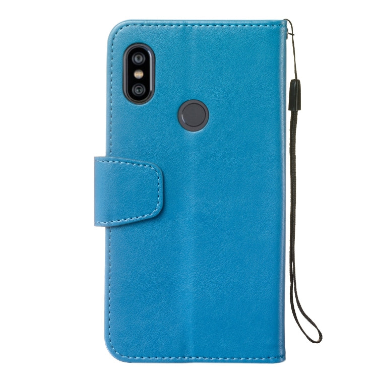 Pressed Printing Mermaid Anchor Pattern Horizontal Flip PU Leather Case for Xiaomi Redmi Note 6 Pro, with Holder & Card Slots & Wallet & Photo Frame