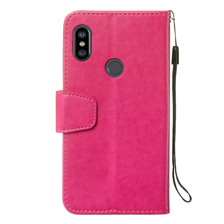 Pressed Printing Mermaid Anchor Pattern Horizontal Flip PU Leather Case for Xiaomi Redmi Note 6 Pro, with Holder & Card Slots & Wallet & Photo Frame