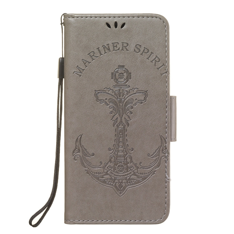 Pressed Printing Mermaid Anchor Pattern Horizontal Flip PU Leather Case for Huawei Mate 20 Lite / Maimang 7, with Holder & Card Slots & Wallet & Photo Frame