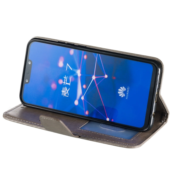 Pressed Printing Mermaid Anchor Pattern Horizontal Flip PU Leather Case for Huawei Mate 20 Lite / Maimang 7, with Holder & Card Slots & Wallet & Photo Frame