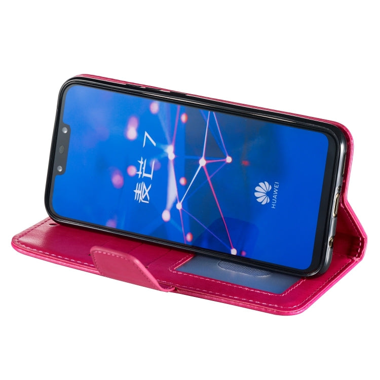 Pressed Printing Mermaid Anchor Pattern Horizontal Flip PU Leather Case for Huawei Mate 20 Lite / Maimang 7, with Holder & Card Slots & Wallet & Photo Frame