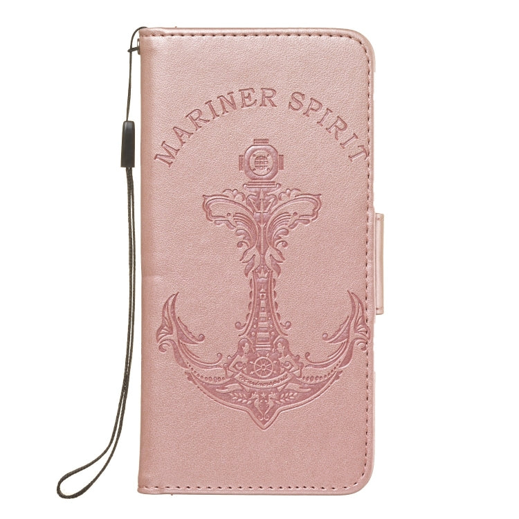 Pressed Printing Mermaid Anchor Pattern Horizontal Flip PU Leather Case for Galaxy A6 (2018), with Holder & Card Slots & Wallet & Photo Frame