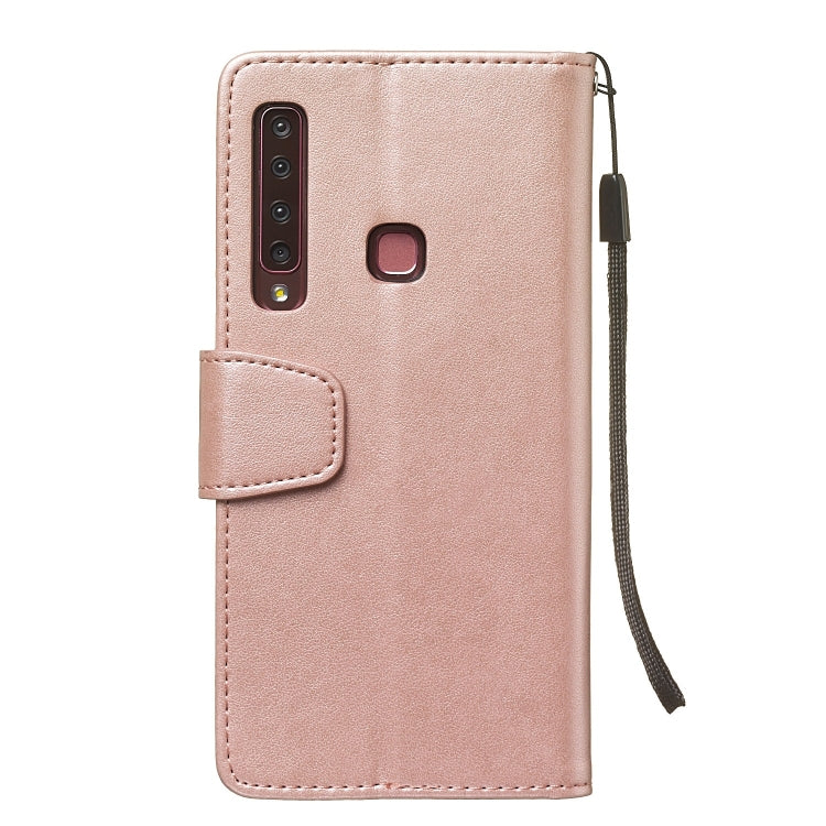 Pressed Printing Mermaid Anchor Pattern Horizontal Flip PU Leather Case for Galaxy A9 (2018), with Holder & Card Slots & Wallet & Photo Frame