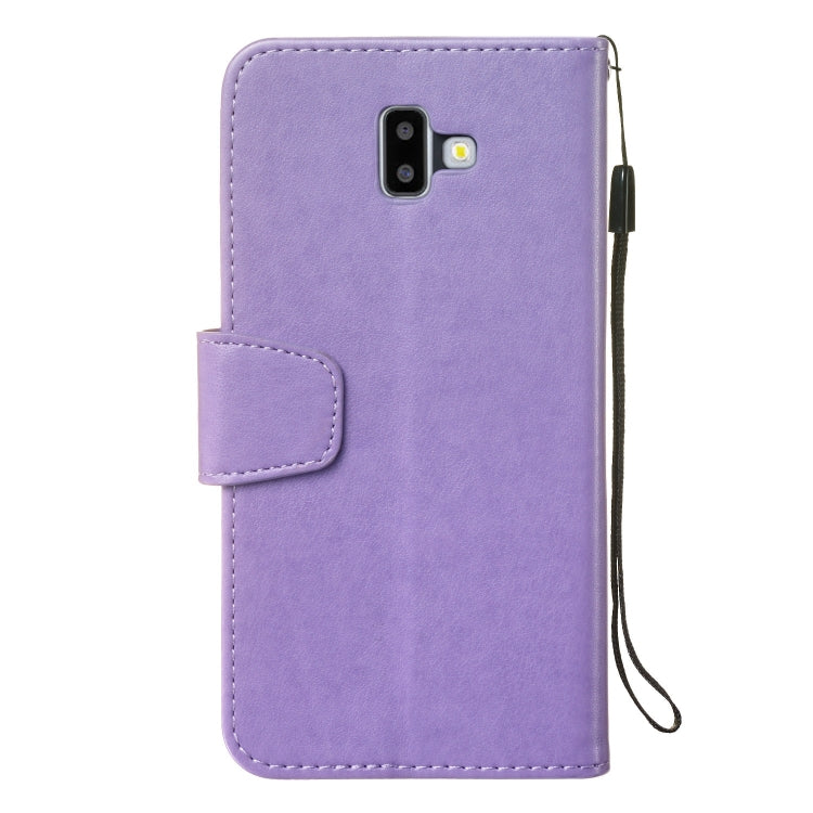 Pressed Printing Mermaid Anchor Pattern Horizontal Flip PU Leather Case for Galaxy J6+, with Holder & Card Slots & Wallet & Photo Frame