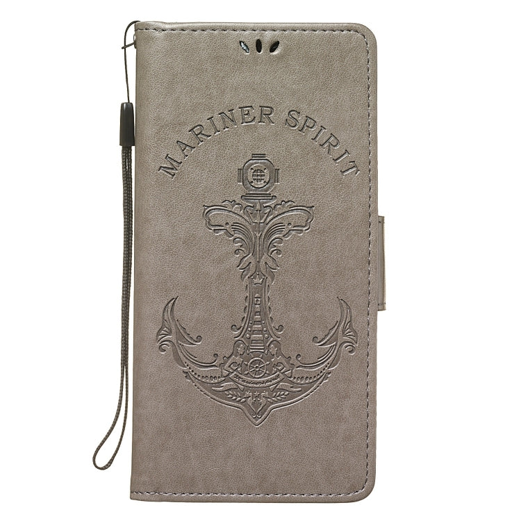 Pressed Printing Mermaid Anchor Pattern Horizontal Flip PU Leather Case for Galaxy S10, with Holder & Card Slots & Wallet & Photo Frame