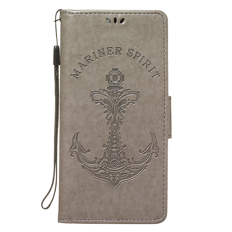 Pressed Printing Mermaid Anchor Pattern Horizontal Flip PU Leather Case for Galaxy S10e, with Holder & Card Slots & Wallet & Photo Frame