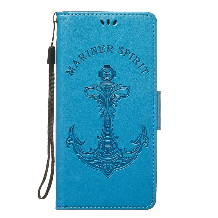 Pressed Printing Mermaid Anchor Pattern Horizontal Flip PU Leather Case for Galaxy S10+, with Holder & Card Slots & Wallet & Photo Frame