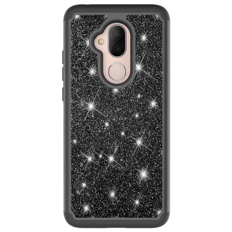 Glitter Powder Contrast Skin Shockproof Silicone + PC Protective Case for Alcatel 7 (2018) / Alcatel Revvl 2 Plus (2018) / Alcatel 7 Folio