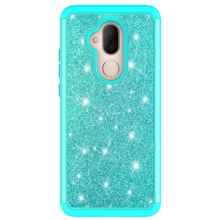 Glitter Powder Contrast Skin Shockproof Silicone + PC Protective Case for Alcatel 7 (2018) / Alcatel Revvl 2 Plus (2018) / Alcatel 7 Folio