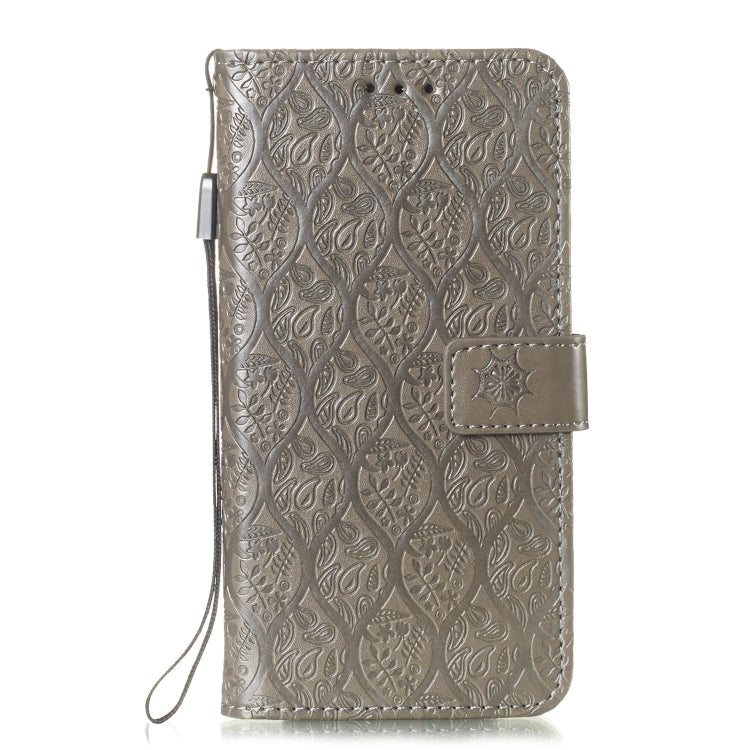 Pressed Printing Rattan Flower Pattern Horizontal Flip PU Leather Case for Huawei P30 Lite / Nova 4e, with Holder & Card Slots & Wallet & Photo Frame