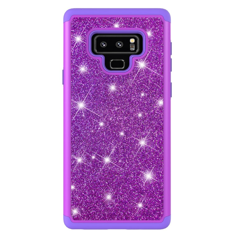 Glitter Powder Contrast Skin Shockproof Silicone + PC Protective Case for Galaxy Note9
